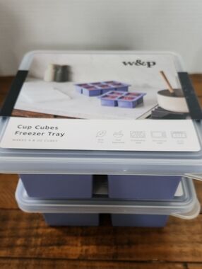w&p Purple Cup Cubes Freezer Tray Set
